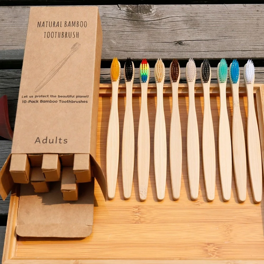 10 STKS Kleurrijke Tandenborst - Bamboo Toothbrush Set recensie en prijs