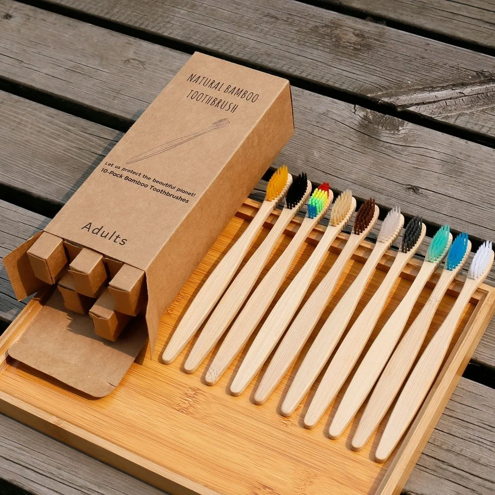 10 STKS Kleurrijke Tandenborst - Bamboo Toothbrush Set recensie en prijs