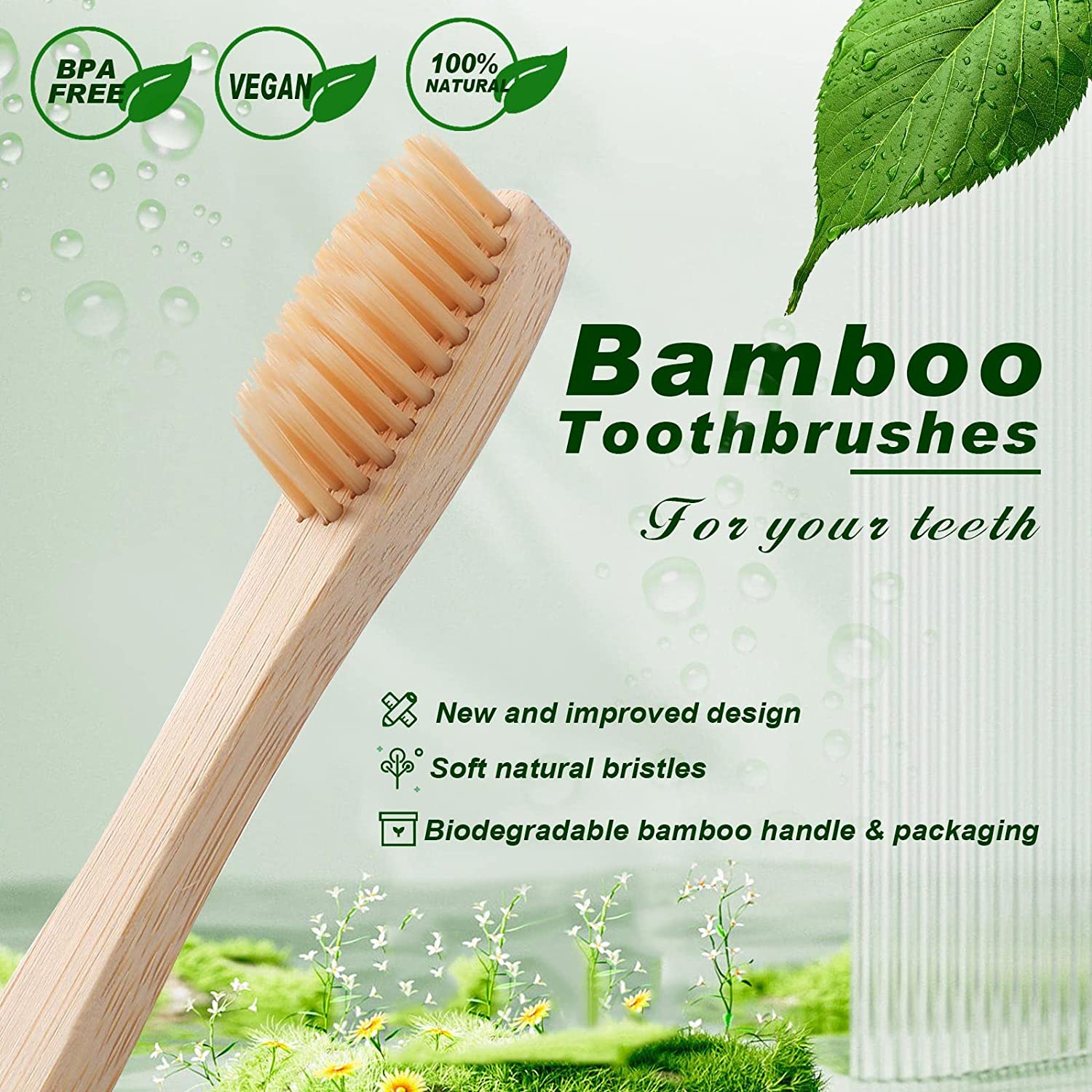 100 stks Aangepaste Logo Kids  - Bamboo Toothbrush Set recensie en prijs