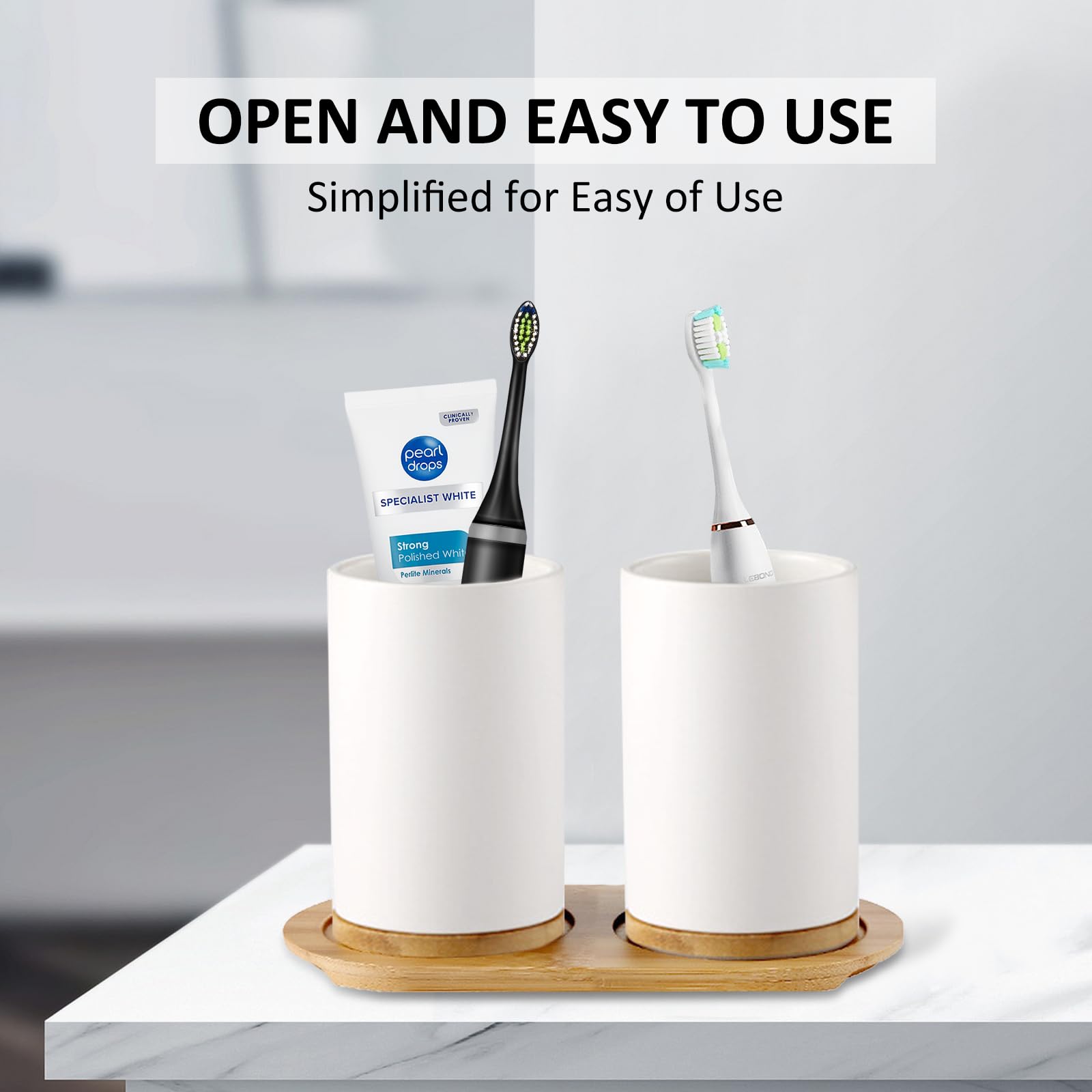 Keramische badkamerset Fijne k - Bamboo Toothbrush Set recensie en prijs